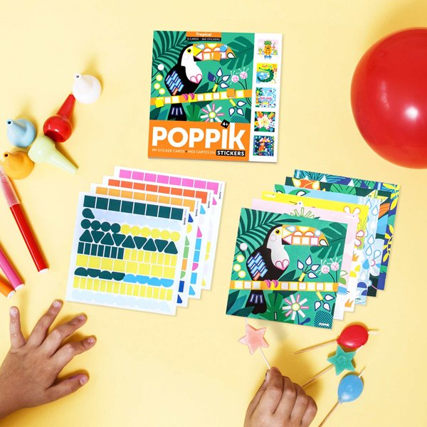 Poppik - Creative Sticker Cards Set - Tropical