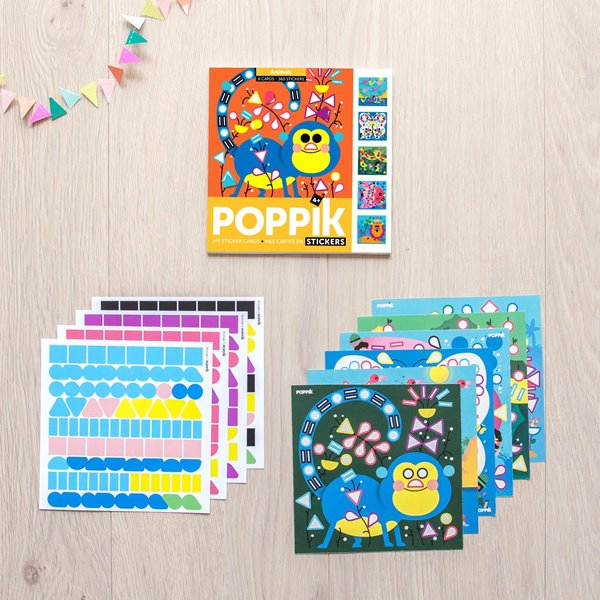 Poppik - Creative Sticker Cards Set - Animals