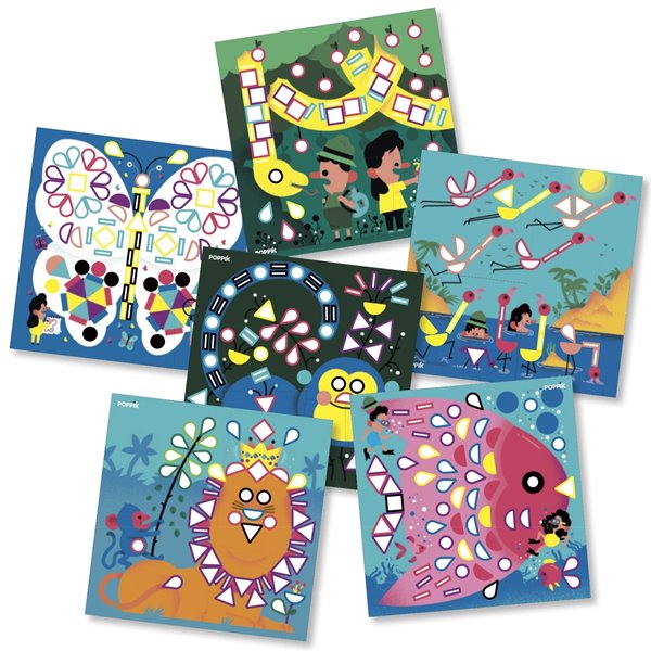 Poppik - Creative Sticker Cards Set - Animals