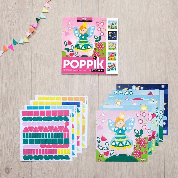 Poppik - Creative Sticker Cards Set - Fairy Magic