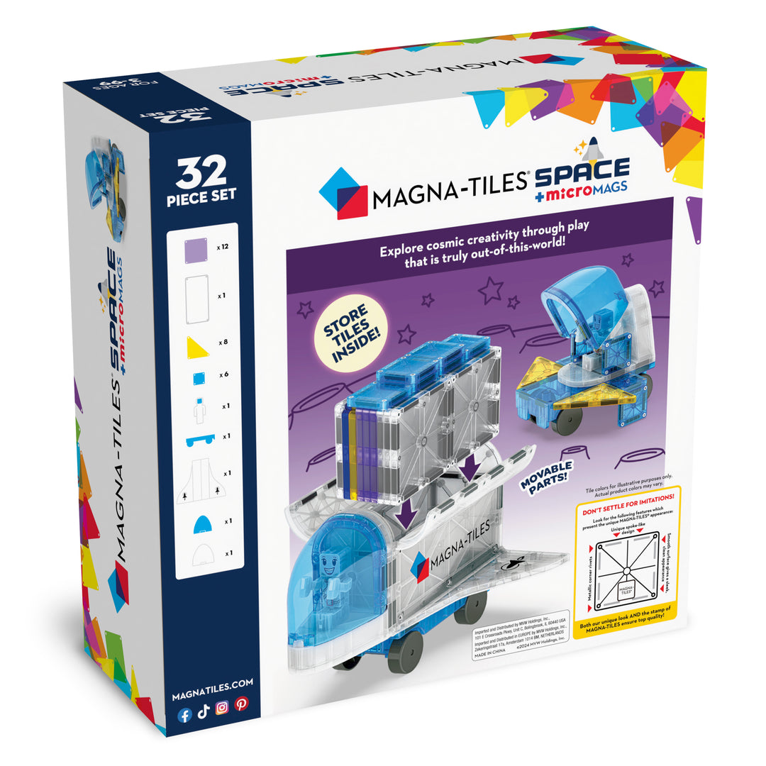 Magna-Tiles - Space + microMAGS (32pc)