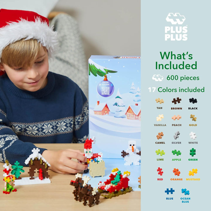 Plus-Plus - Christmas Advent Calendar - Santa's Visit (600pc)