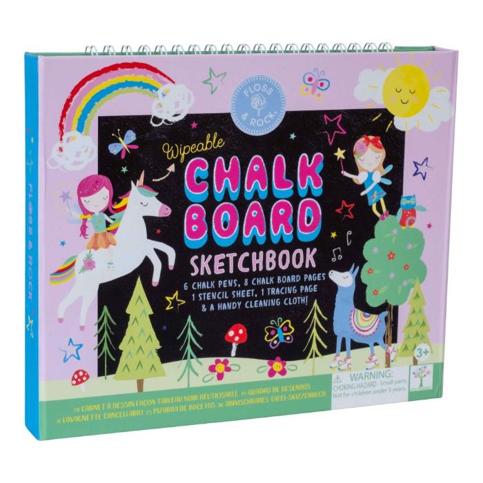 Floss & Rock - Chalk Board Sketchbook - Reusable Rainbow Fairy Set