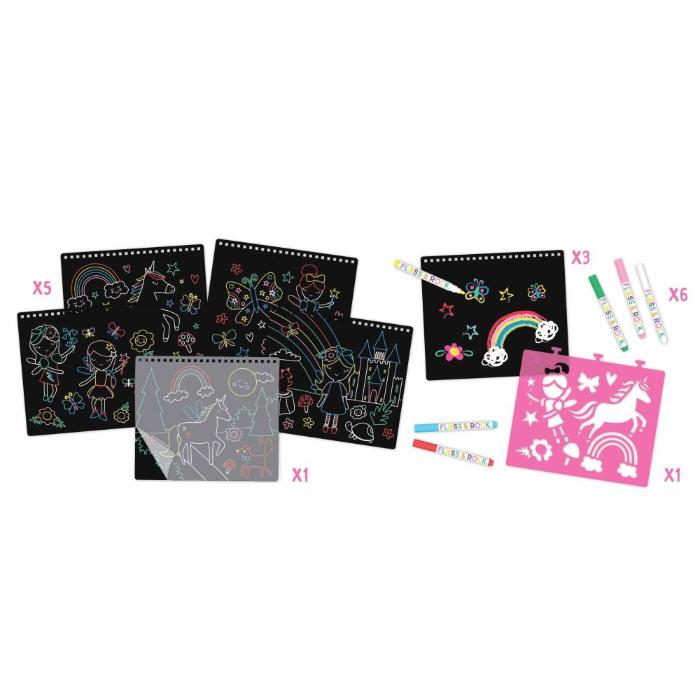 Floss & Rock - Chalk Board Sketchbook - Reusable Rainbow Fairy Set