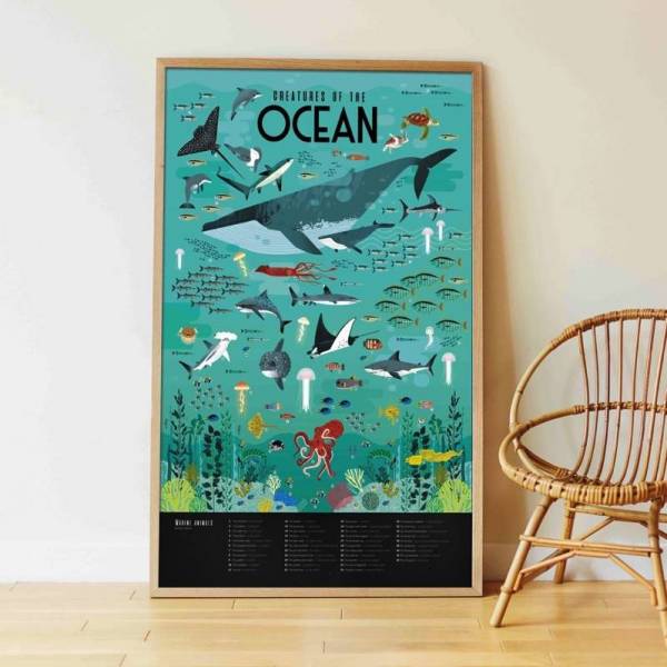 Poppik - Discovery Large Poster & Sticker Set - Oceans