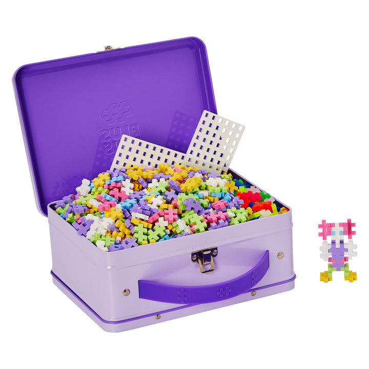 Plus-Plus - Purple Metal Travel Suitcase (600pc Pastel Set)