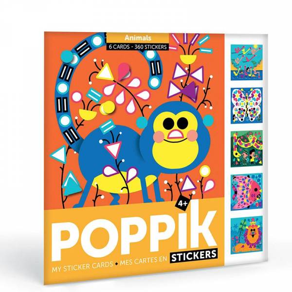 Poppik - Creative Sticker Cards Set - Animals