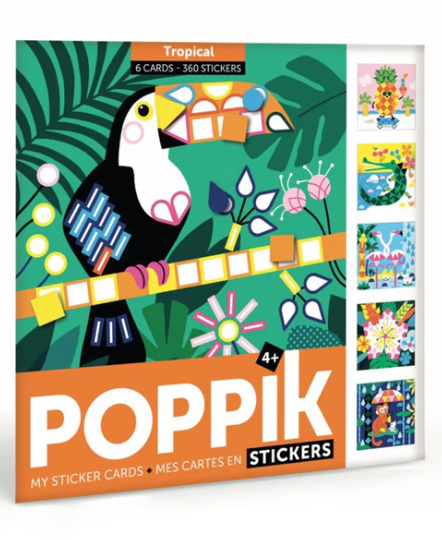 Poppik - Creative Sticker Cards Set - Tropical