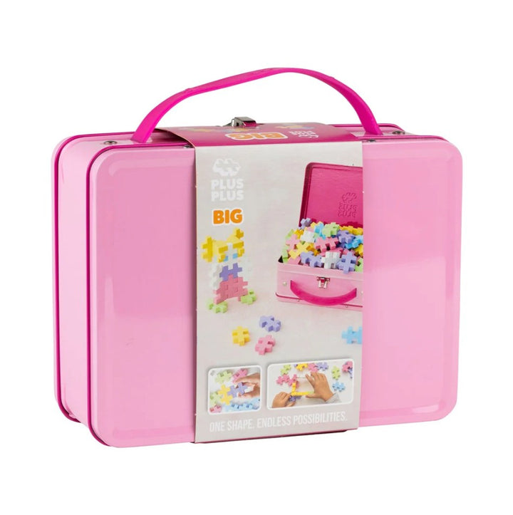 Plus-Plus BIG - Pink Metal Travel Suitcase (70pc Pastel Set)