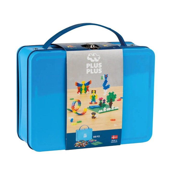 Plus-Plus - Blue Metal Travel Suitcase (600pc Set)