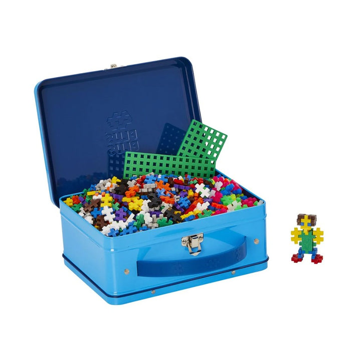 Plus-Plus - Blue Metal Travel Suitcase (600pc Set)