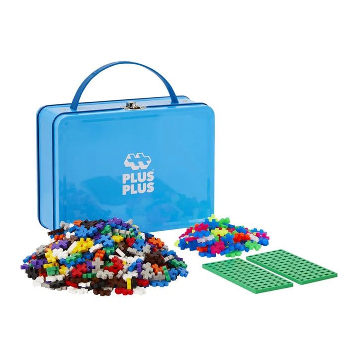 Plus-Plus - Blue Metal Travel Suitcase (600pc Set)