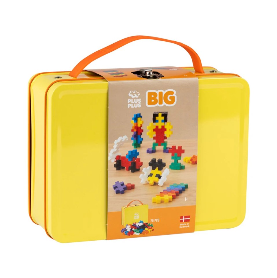 Plus-Plus BIG - Yellow Metal Travel Suitcase (70pc Set)