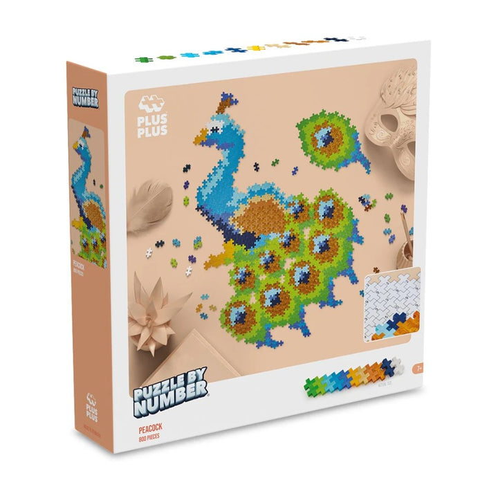 Plus-Plus - Puzzle By Number - Peacock 800pc