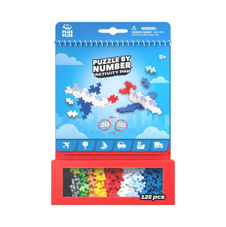 Plus-Plus - Puzzle By Number - Transportation Activity Pad