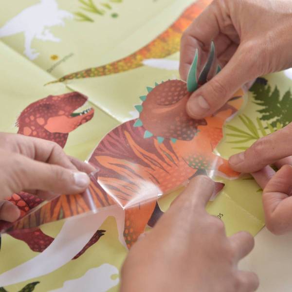 Poppik - Discovery Large Poster & Sticker Set - Dinosaurs
