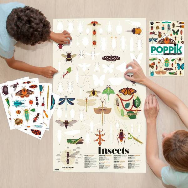 Poppik - Discovery Large Poster & Sticker Set - Insects
