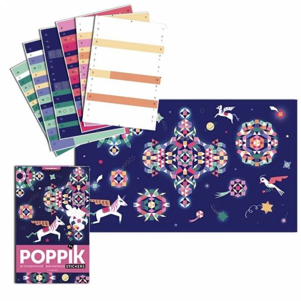 Poppik - My Sticker Poster - Unicorn Constellation (1100pc)