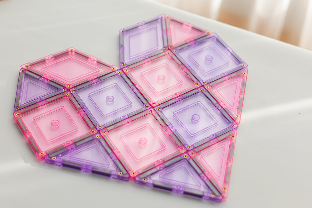 Learn & Grow Toys - Magnetic Tiles - Pastel Set (112pc)