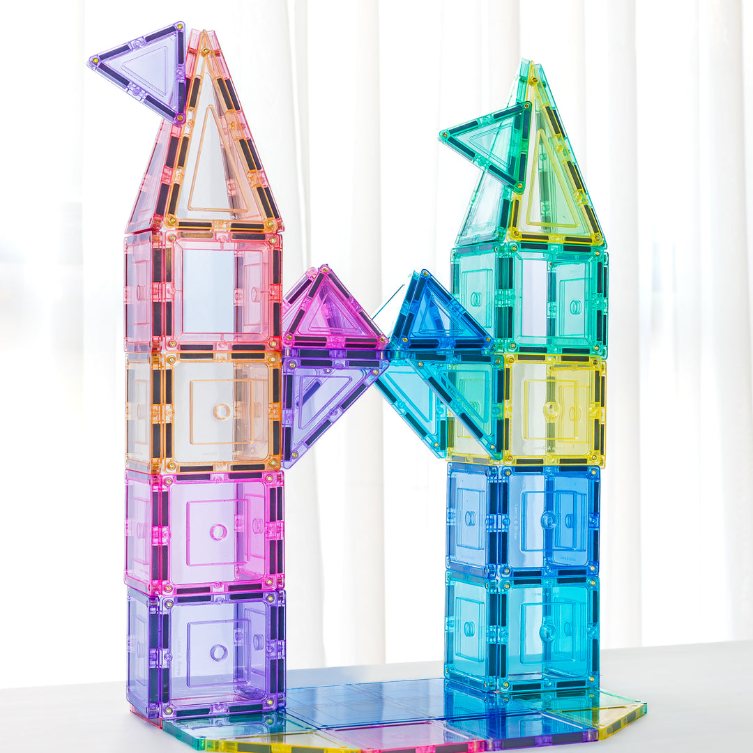 Learn & Grow Toys - Magnetic Tiles - Pastel Set (112pc)