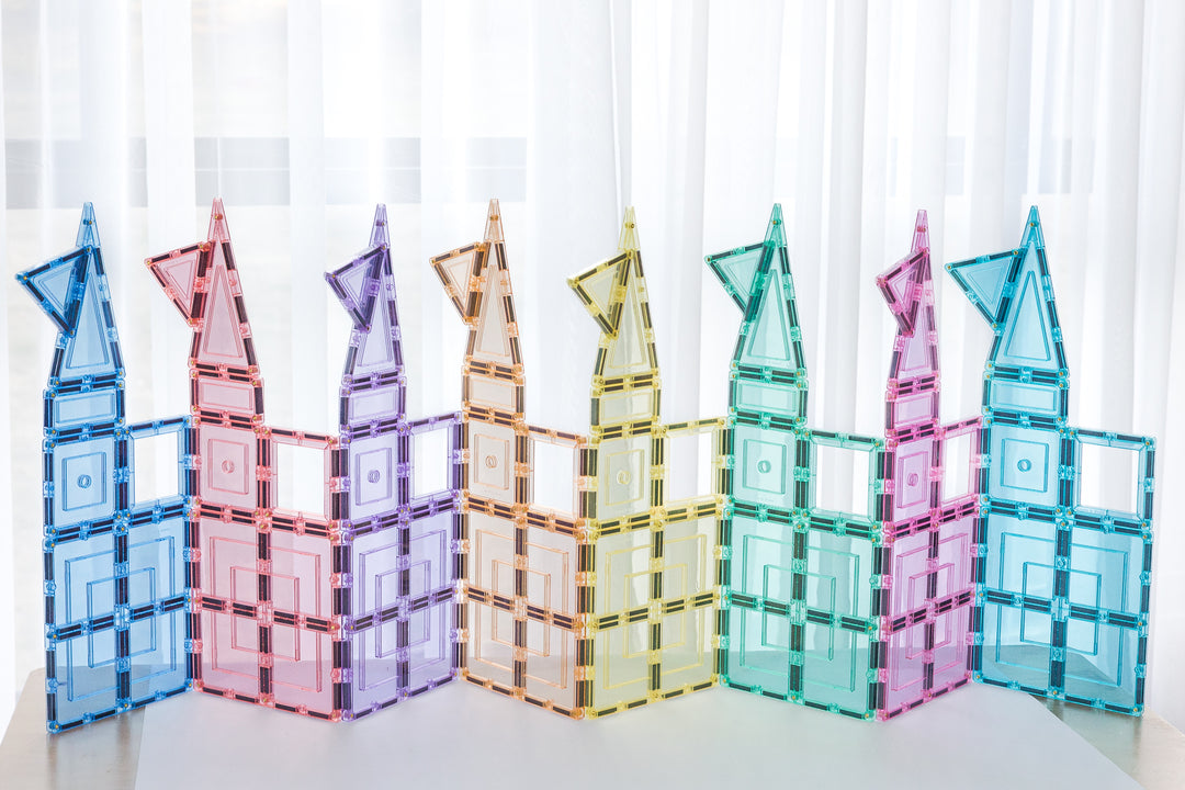 Learn & Grow Toys - Magnetic Tiles - Pastel Set (112pc)