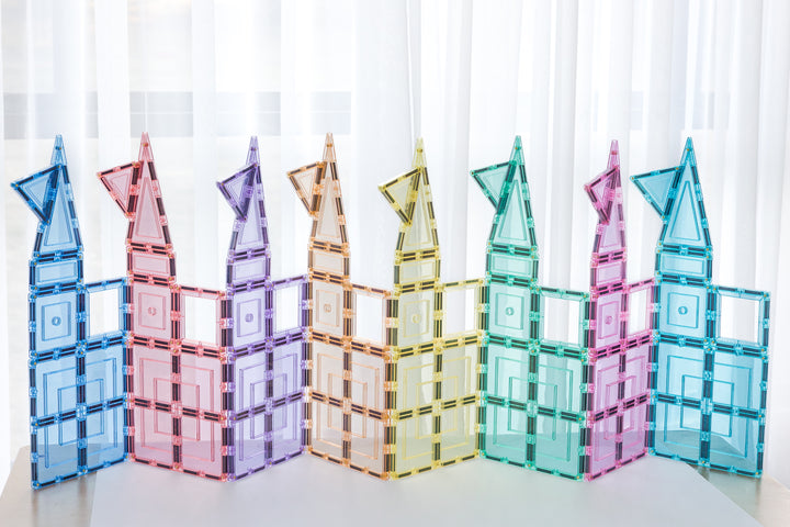 Learn & Grow Toys - Magnetic Tiles - Pastel Set (112pc)