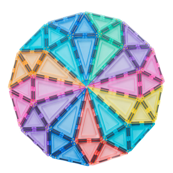 Learn & Grow Toys - Magnetic Tiles - Pastel Set (112pc)
