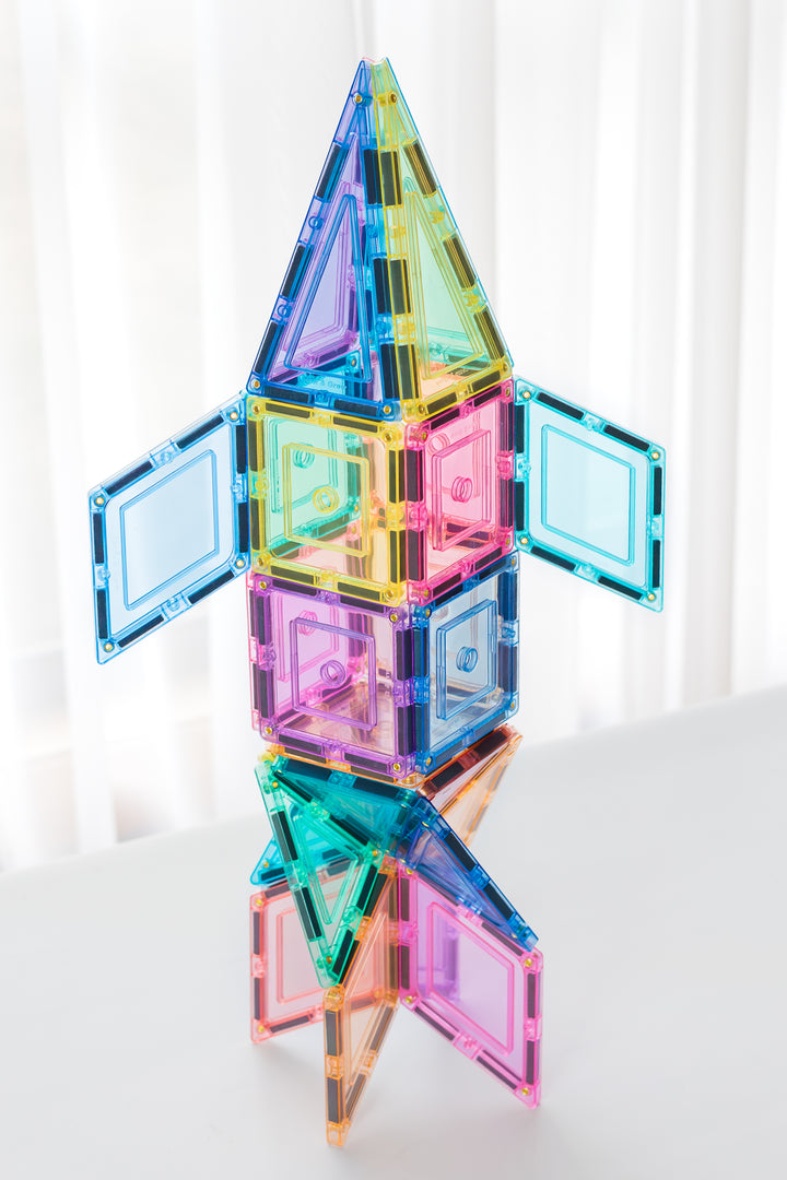 Learn & Grow Toys - Magnetic Tiles - Pastel Set (112pc)