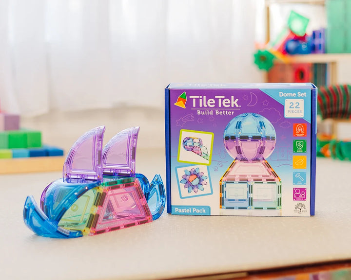 TileTek - Magnetic Tiles - Pastel Dome Set (22pc)