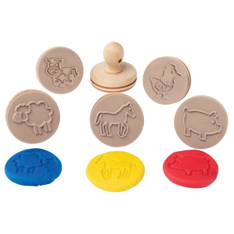 Wooden Dough Stamps - Farm (Set of 6)