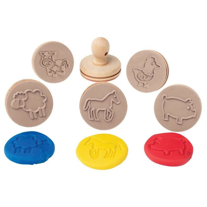 Wooden Dough Stamps - Farm (Set of 6)