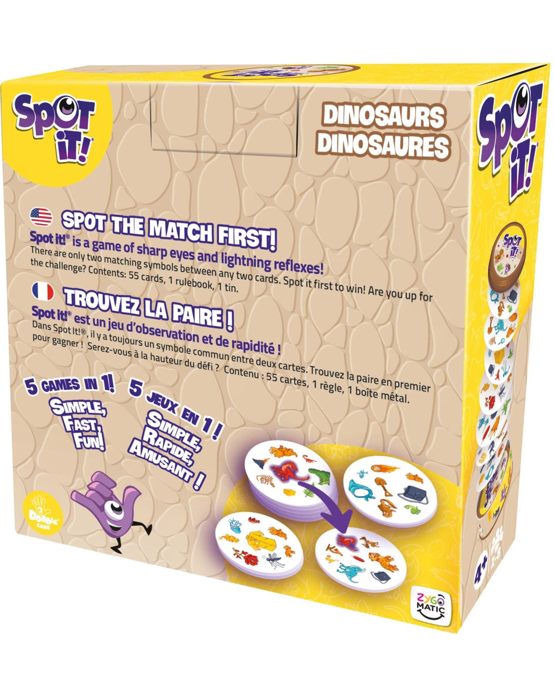 Spot it! Dinosaurs - Matching Card Game