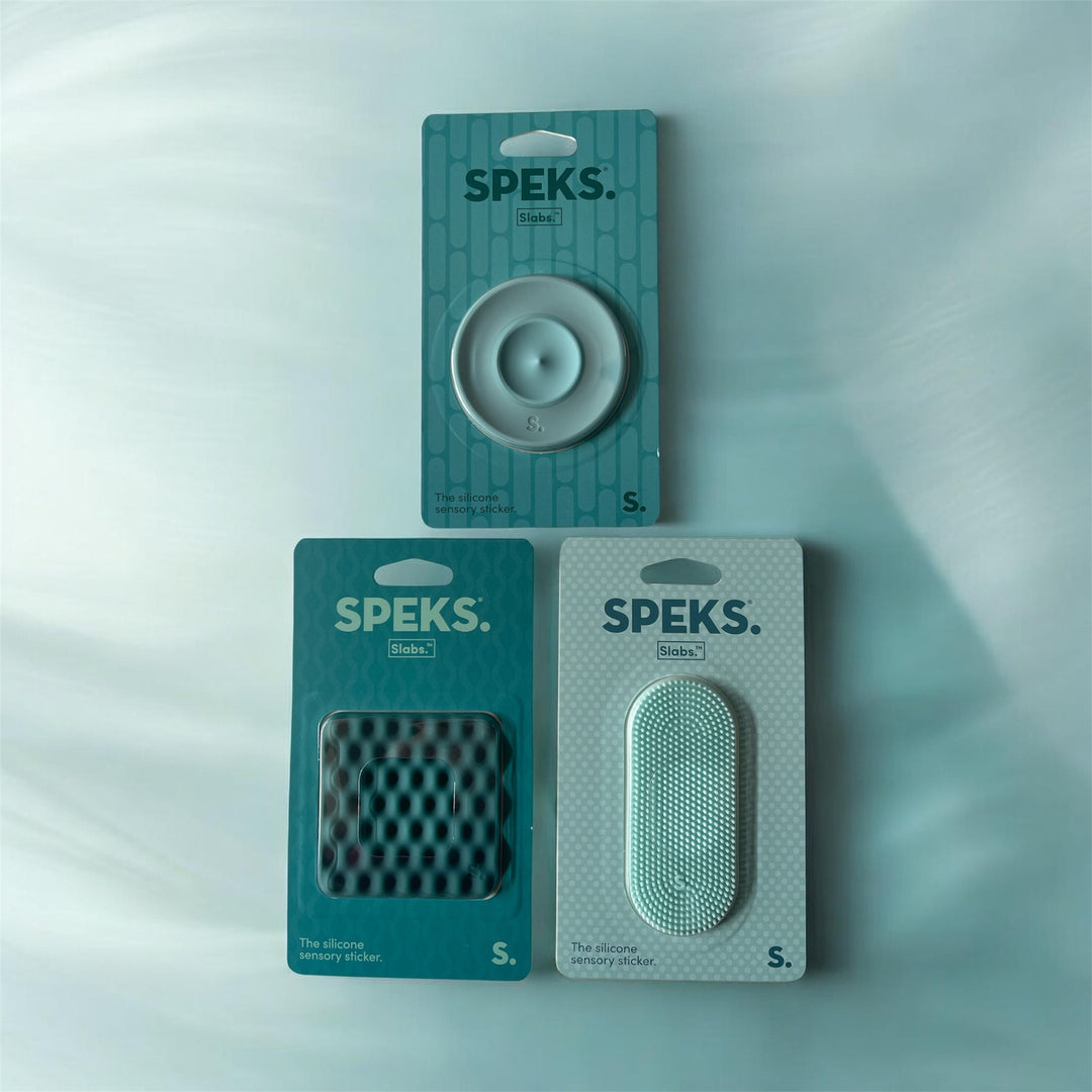 Speks - Slabs - Silicone Sensory Fidget Sticker (Green)