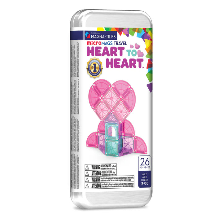 Magna-Tiles - microMAGS Travel Set - Heart to Heart (26pc)