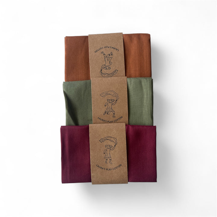 Laura's Play Cotton - Play Cloth - Earth Tones (50 x 50cm)