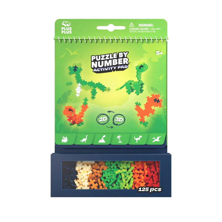 Plus-Plus - Puzzle By Number - Dinosaurs Activity Pad