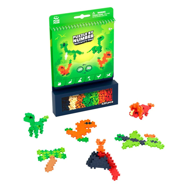Plus-Plus - Puzzle By Number - Dinosaurs Activity Pad