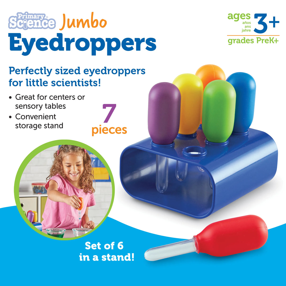 Primary Science - Jumbo Eyedroppers With Stand
