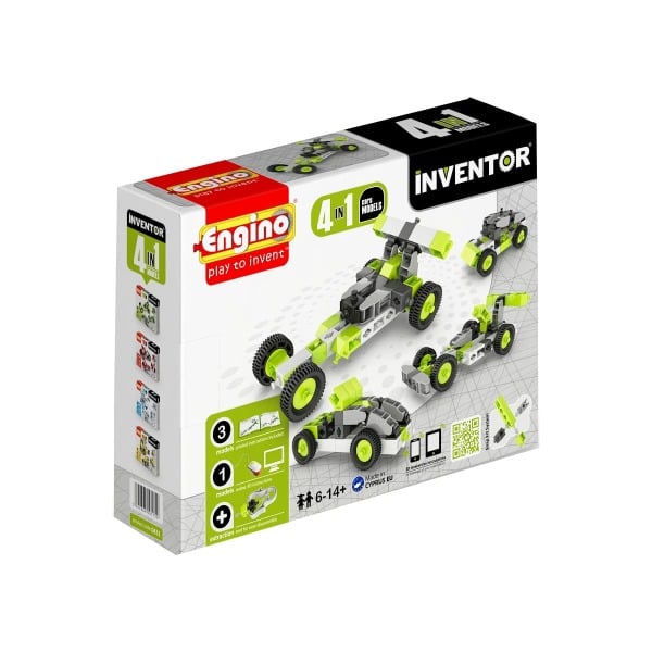 Engino - Inventor - 4-in-1 Car Building Block Models