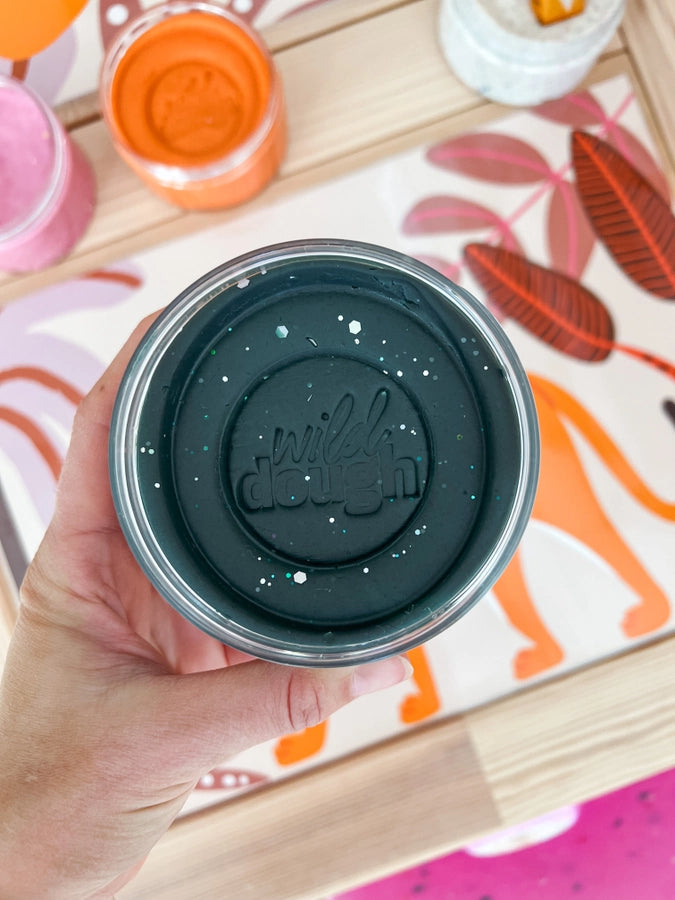 Glitter Scented Playdough - Galaxy Black Playdough (280g Jar)