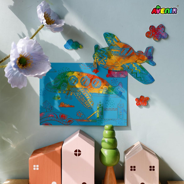 Avenir - MINI Scratch Book Set - Airplane
