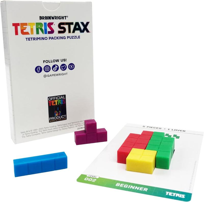 Brainwright - Tetris STAX - Tetromino Packing Puzzle Game