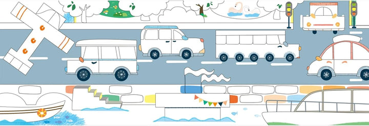 Avenir - Traffic Blocks 'N' Crayons Set