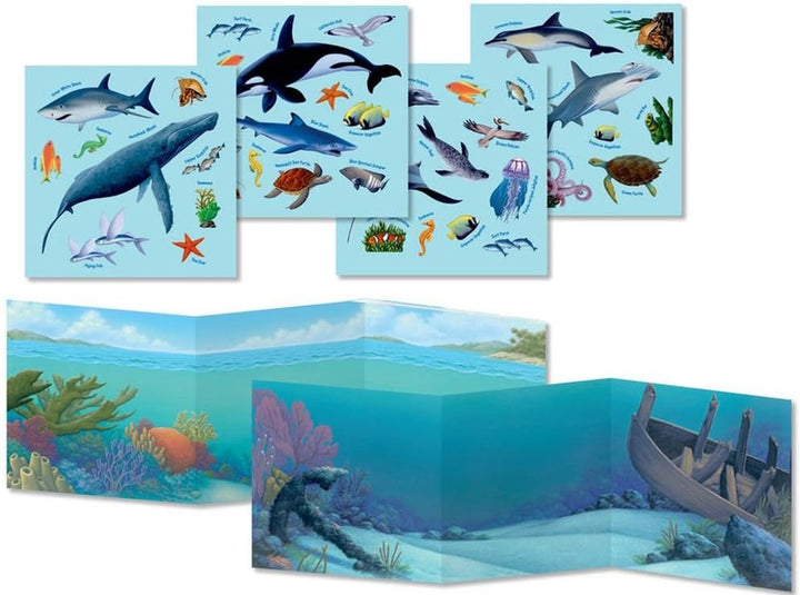 Reusable Sticker & Play Scene Tote - Ocean Animals