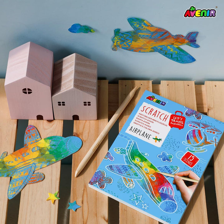 Avenir - MINI Scratch Book Set - Airplane