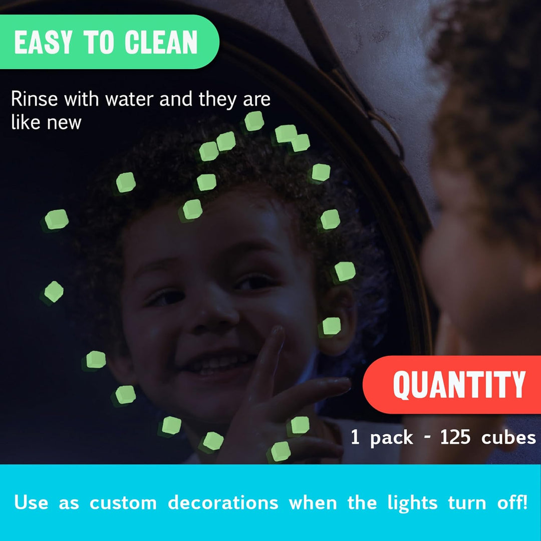 StickiKubes - Glow In The Dark Tub (125pc)