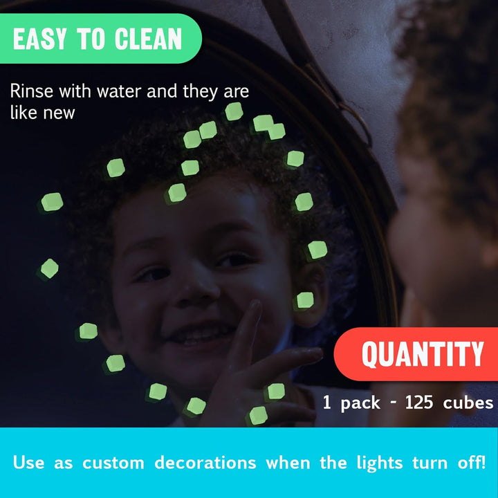 StickiKubes - Glow In The Dark Tub (125pc)