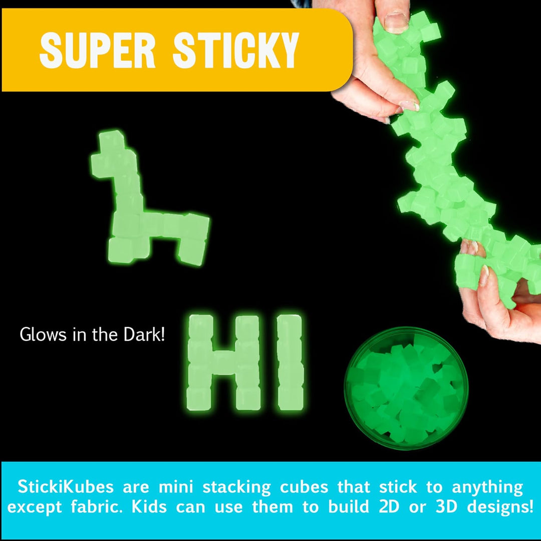 StickiKubes - Glow In The Dark Tub (125pc)