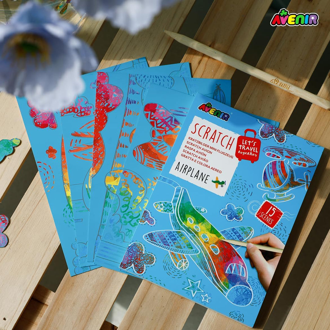 Avenir - MINI Scratch Book Set - Airplane