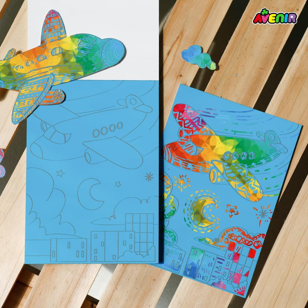 Avenir - MINI Scratch Book Set - Airplane